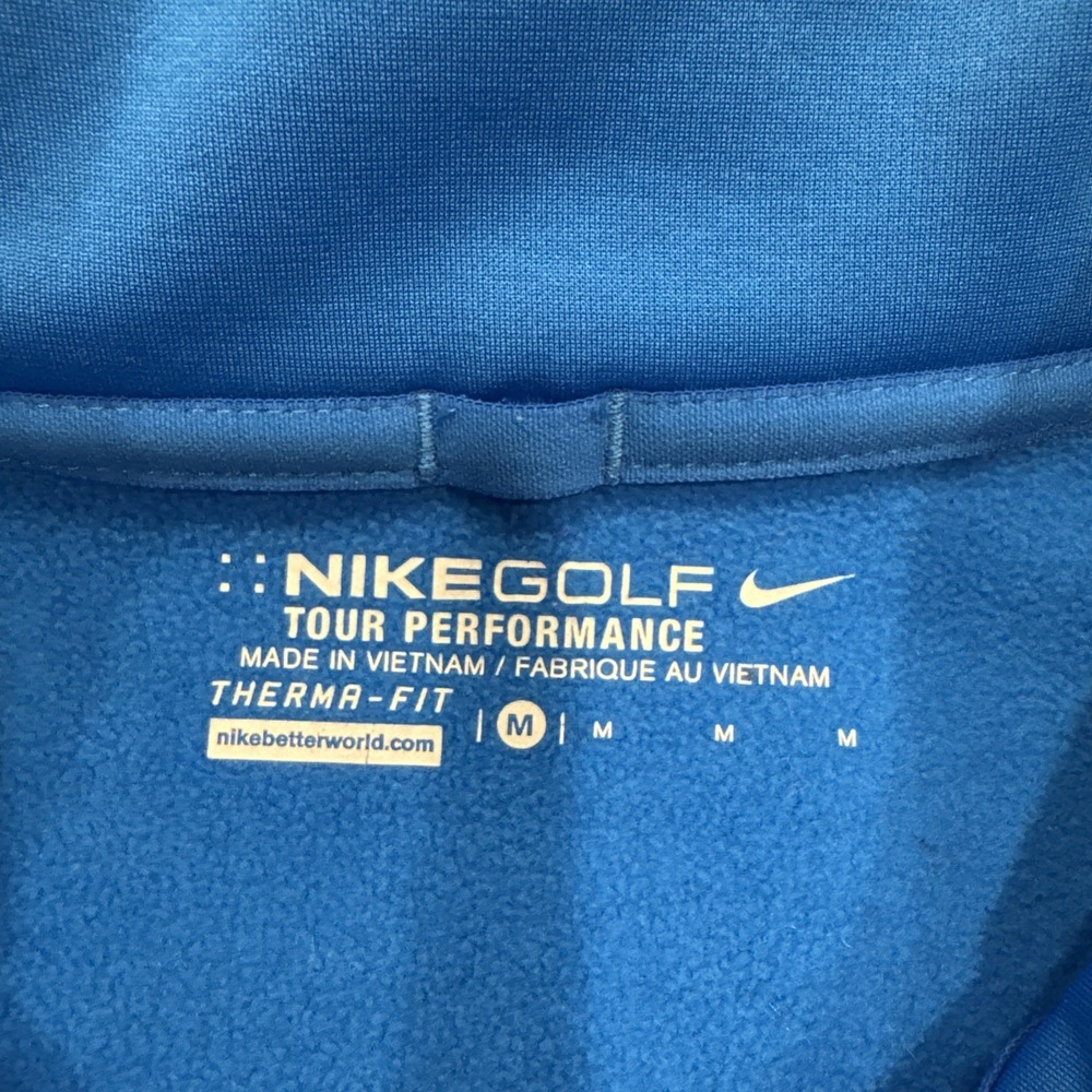 Nike Golf Tour Performance 1/4 Zip Men's Blue Long Sleeve Therma-Fit Size M #878 - Picture 9 of 12